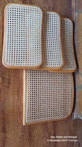 Cane webbing replaced on seats