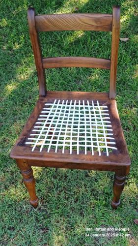 White rimepies on chair